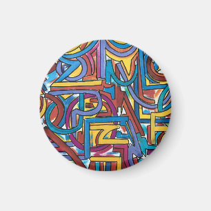 Imán Todos los caminos llegan allí-Arte abstracto pinta