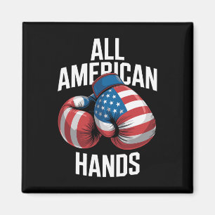 Imán Todos Los Guantes Americanos De Boxeo Manos Patrió