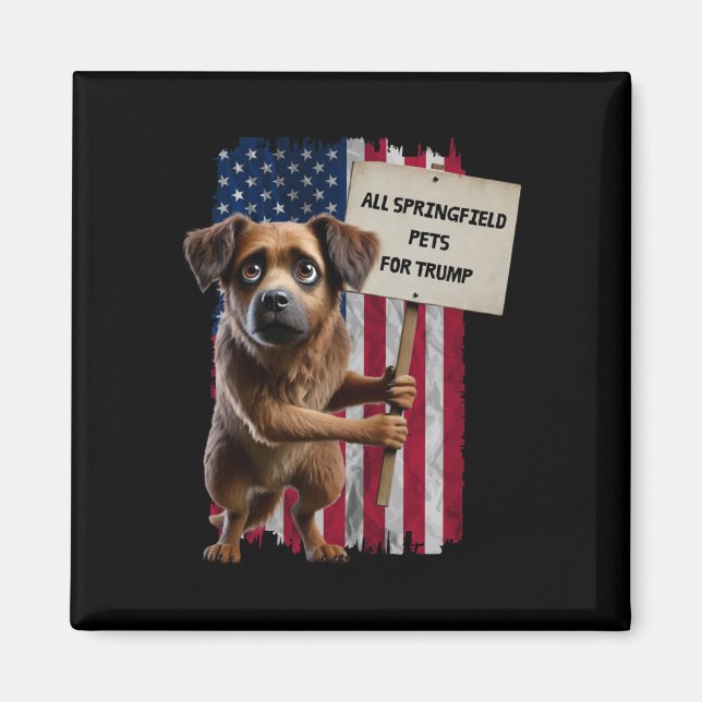 Imán Todos Los Perros Springfield Para Trump Comen Perr (Frente)