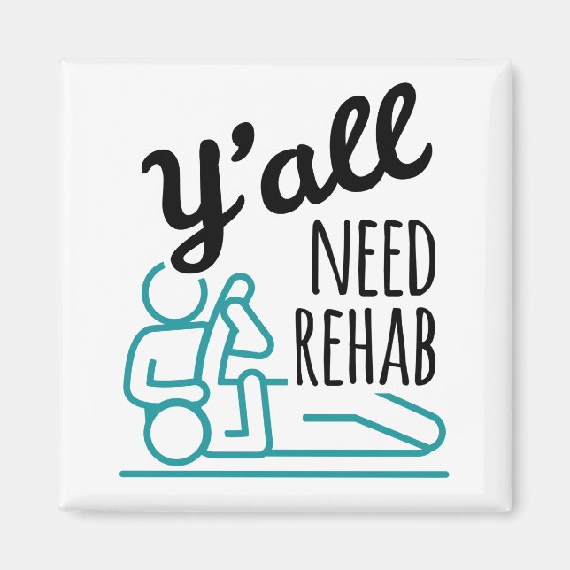 Imán Todos necesitan rehabilitación terapia física dive (Frente)