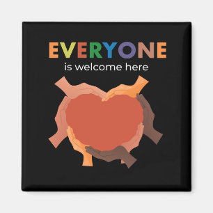 Imán Todos son bienvenidos aquí Diversidad Inclusión Ig