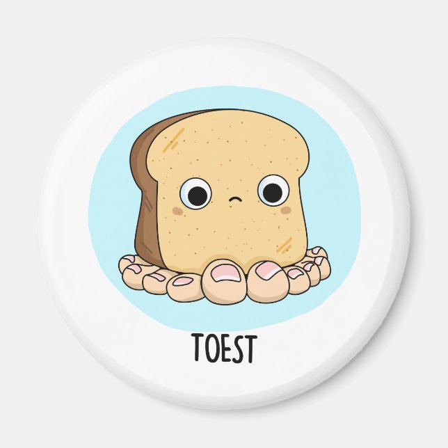 Imán Toest Funny Toast con Toes Pun (Frente)