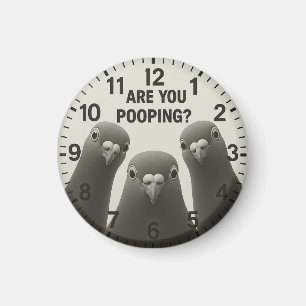 Imán Toilet decor bathroom pigeon are you pooping