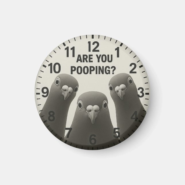 Imán Toilet decor bathroom pigeon are you pooping