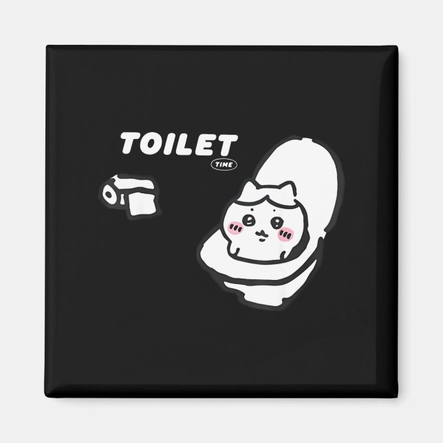 Imán Toilet Time Chikawa Meme Tee  (Frente)