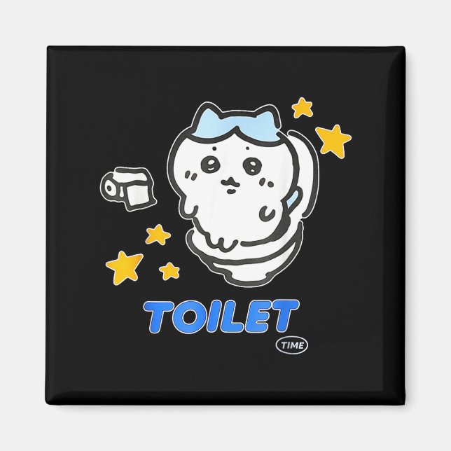 Imán Toilet Time Chikawa Meme Tee  (Frente)