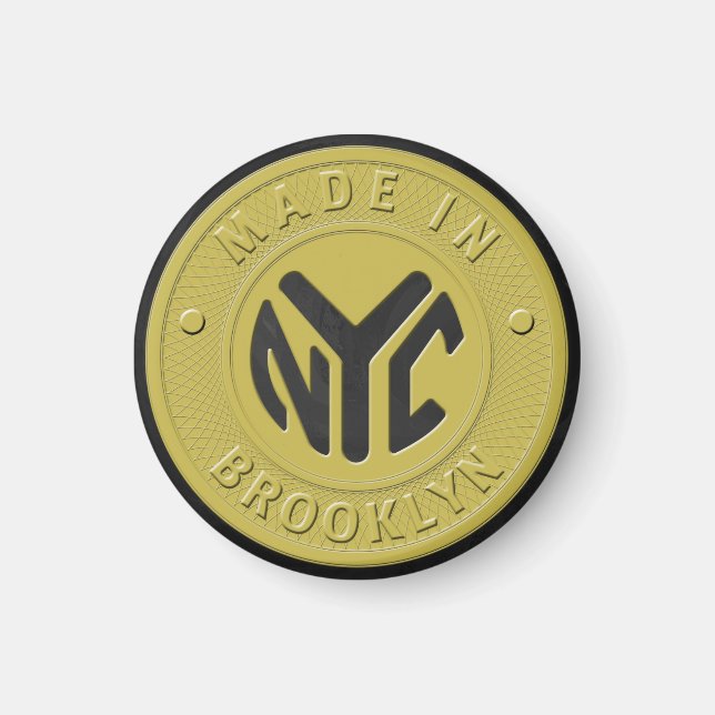 Imán Token de metro de Brooklyn (Frente)