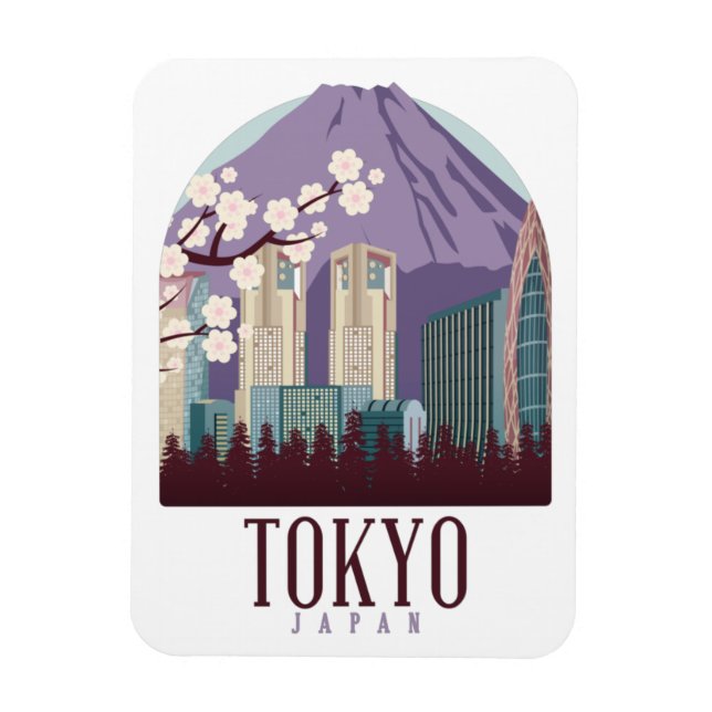 Imán Tokio Japón Viajes de época Japón (Vertical)