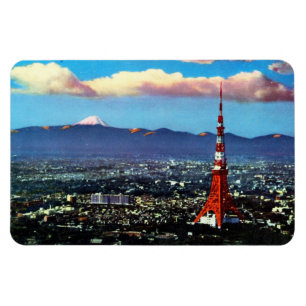 Imán Tokio Tower y el monte Fuji (1960)