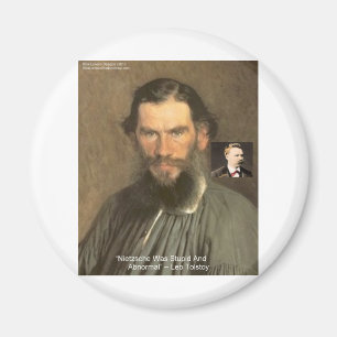 Imán Tolstoy "Nietzsche = Stupid" Quote Gifts Tees Etc
