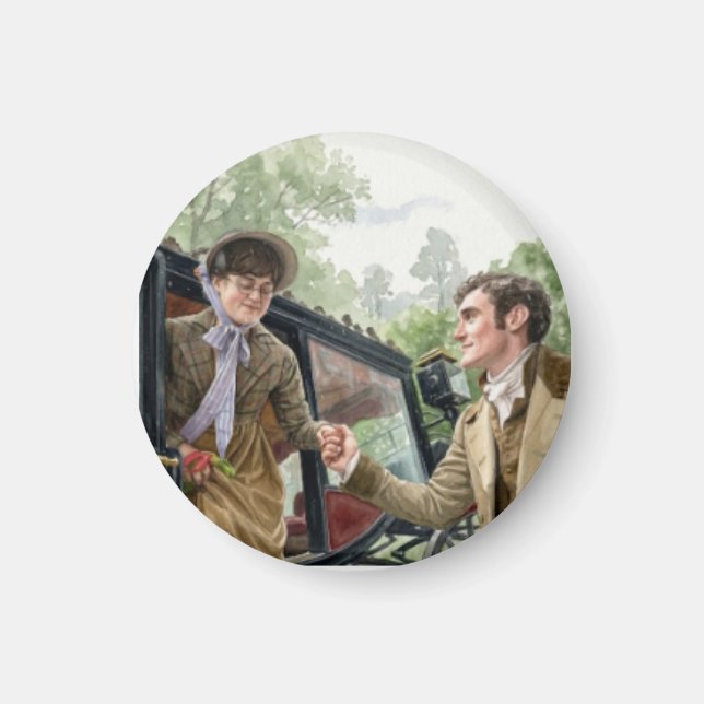 Imán Tom handing Mary out of a carriage (Frente)