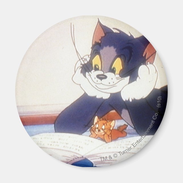 Imán Tom y Jerry leen un libro (Frente)