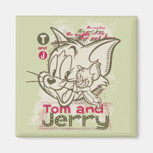 Imán Tom y Jerry Pink y Green