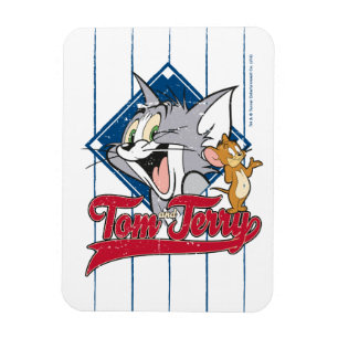 Imán Tom Y Jerry  Tom Y Jerry En Diamante De Béisbol