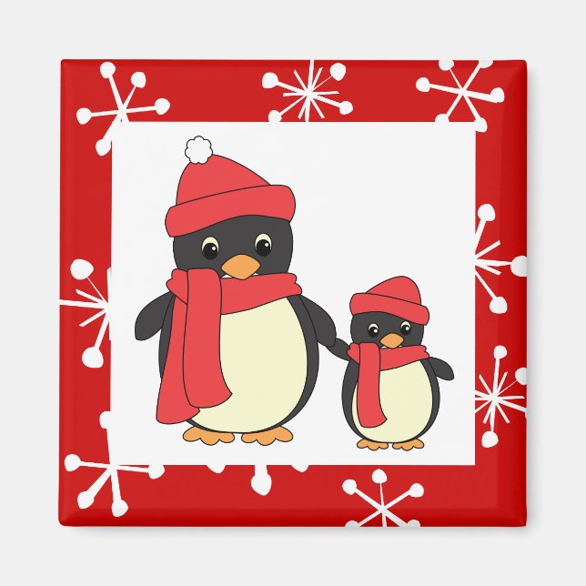 Imán Tomando un pequeño pingüino para caminar (Frente)