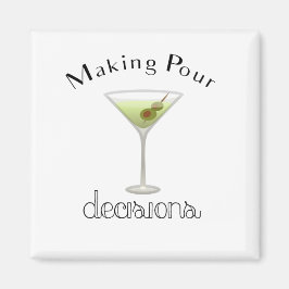 Imán Tomar decisiones de amargura con vidrio Martini