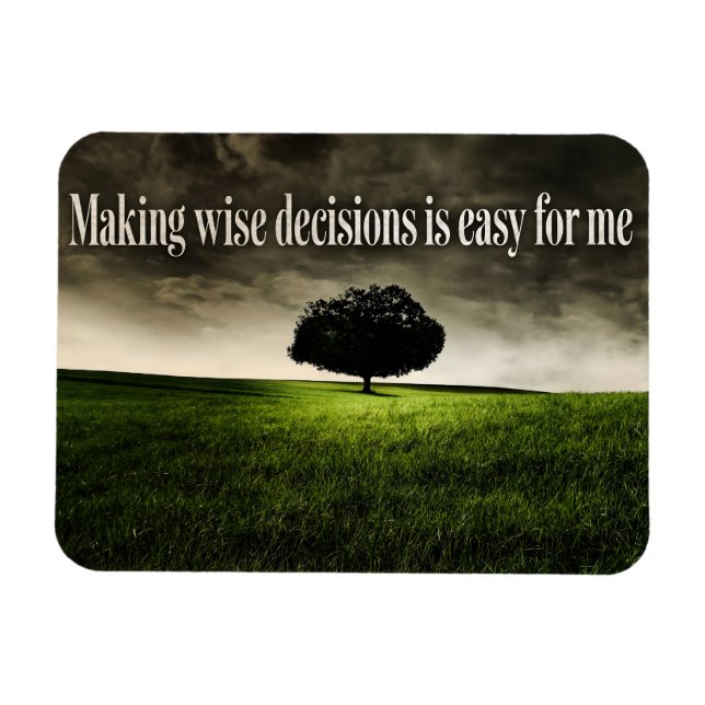 Imán "Tomar decisiones sabias" Motivación Afirmación (Horizontal)