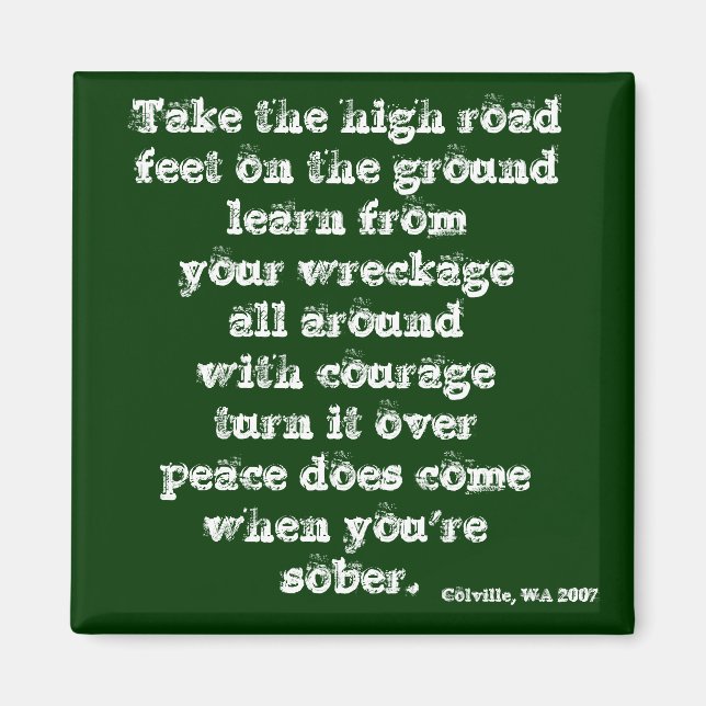 Imán Tomar el camino alto - (Frente)