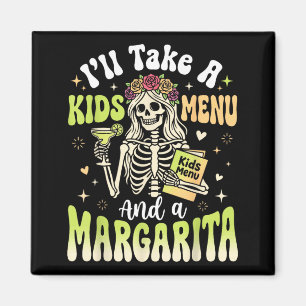 Imán Tomaré un menú infantil y una margarita
