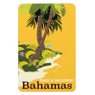 Imán Tómate unas vacaciones cartel de viaje vintage de