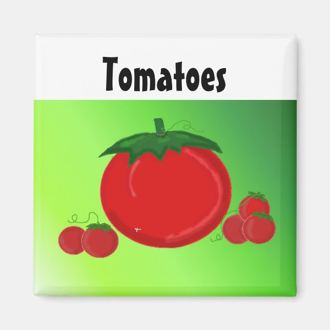 Imán Tomates Rojos Jugosos (Frente)