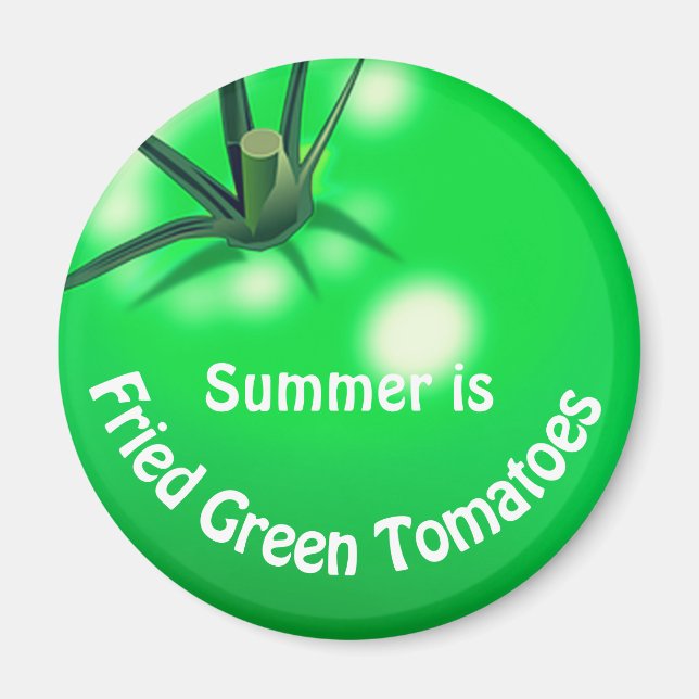 Imán Tomates verdes fritos de tomate lindo verano (Frente)