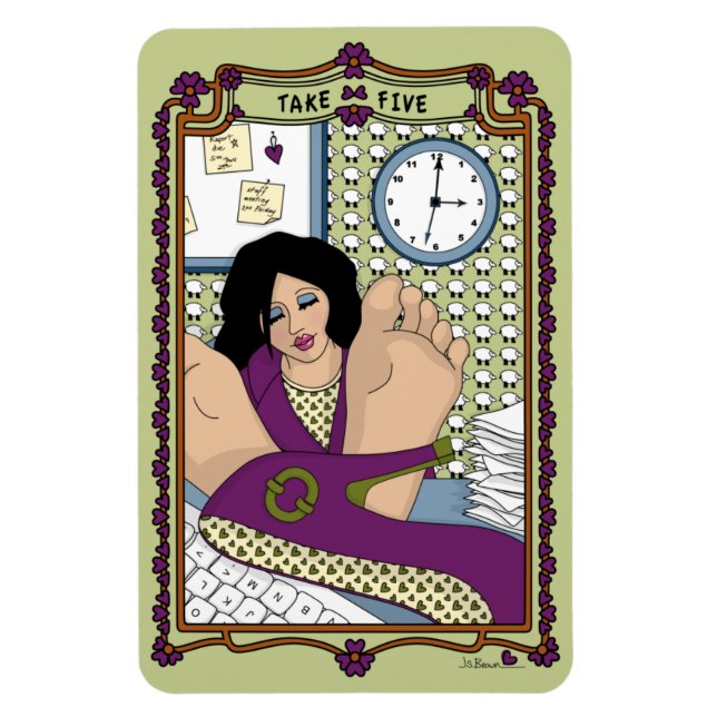 Imán Tome el refrigerador Five_A_4x6 (Vertical)