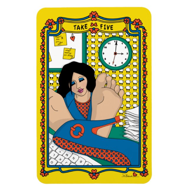 Imán Tome el refrigerador Five_B_4x6 (Vertical)