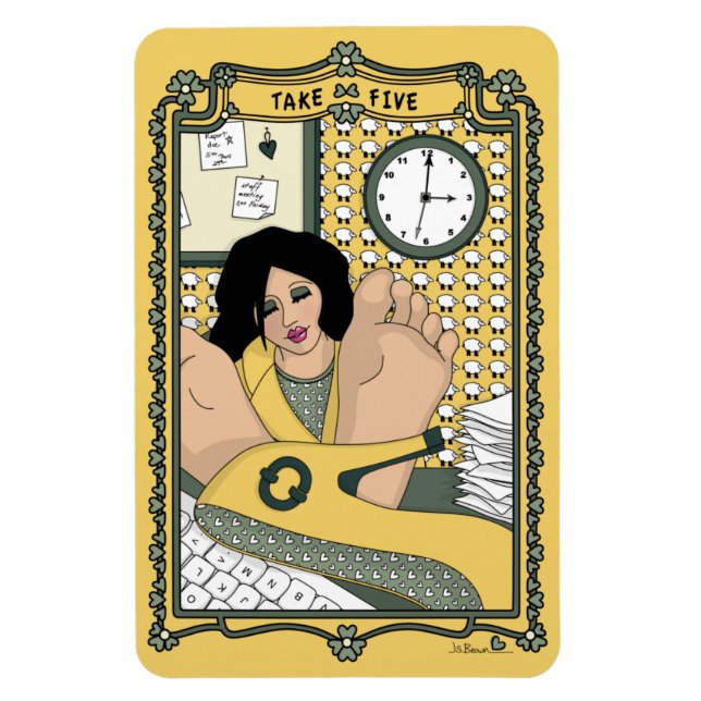 Imán Tome el refrigerador Five_C_4x6 (Vertical)