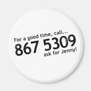 Imán Tommy 867 5309 Tutone