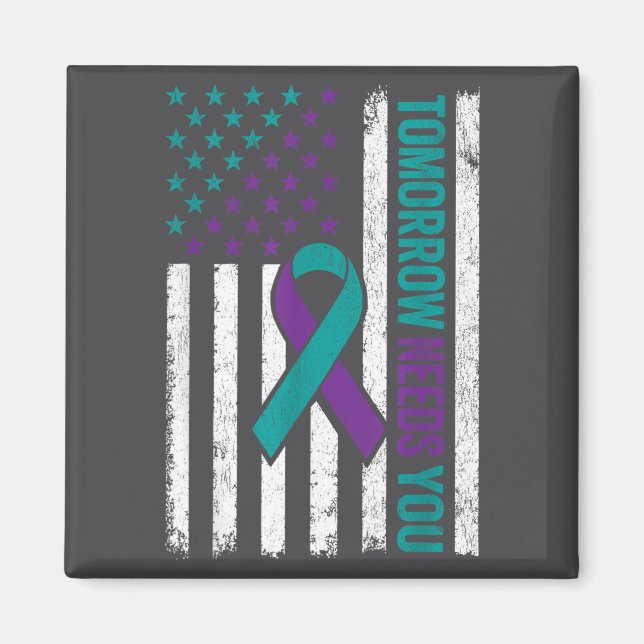 Imán Tomorrow Needs You Suicide Prevention Awareness Me (Frente)