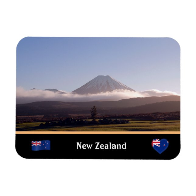 Imán Tongariro, Vulcano y Aotearoa Magnet (Horizontal)