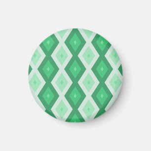 Imán Tonos de patrón de diamante verde