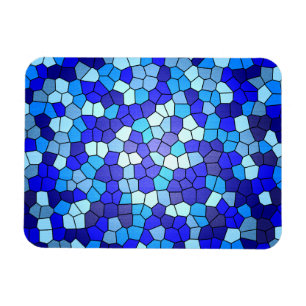 Imán Tonos de vidrio manchado azul por Shirley Taylor