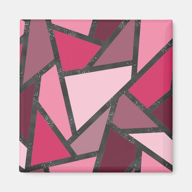 Imán Tonos de vidrio tintado rosa (Frente)