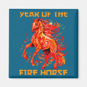 Imán Tonto feliz fuego año lunar nuevo caballo chino