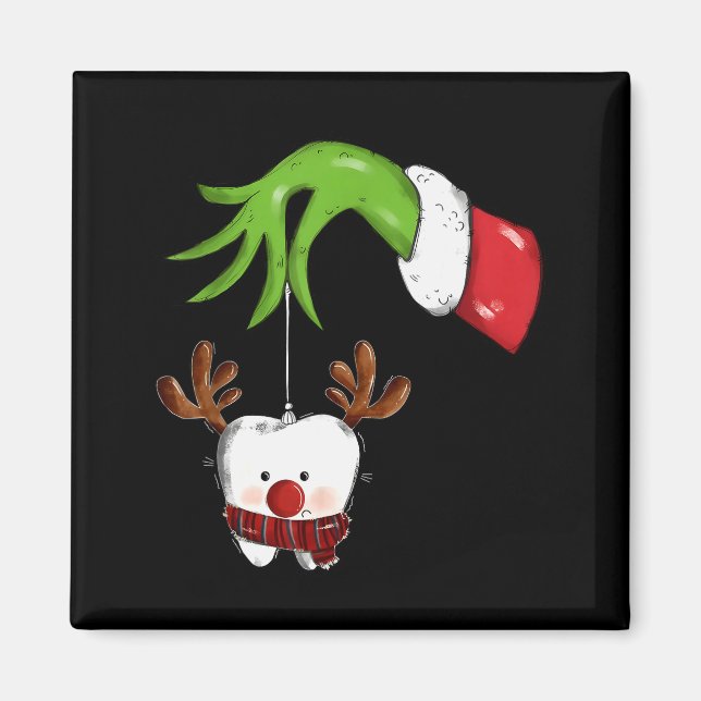 Imán Tooth Dentist Dental Istant Teeth Christmas Rudolp (Frente)