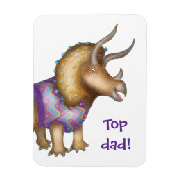 Imán 'Top Dad' de dinosaurio de Triceratops