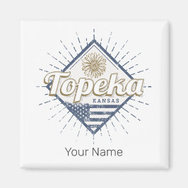 Imán Topeka City Kansas Estados Unidos Sunflower Estado