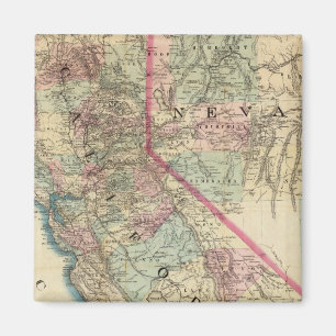 Imán Topographic Railroad and County Map, California