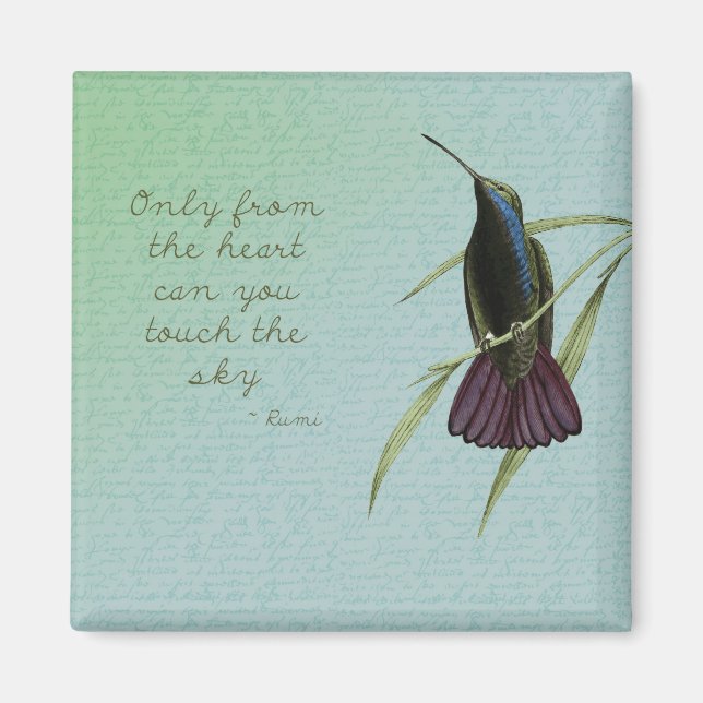 Imán Toque el colibrí del cielo (Frente)