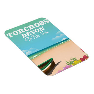 Imán Torcross, poster de vacaciones Devon beach