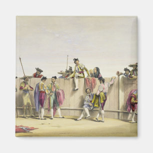 Imán Toreros que descansan entre los toros, 1865 (color