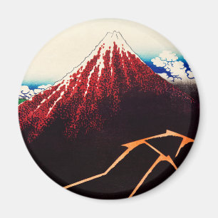 Imán Tormenta bajo la cima por Katsushika Hokusai