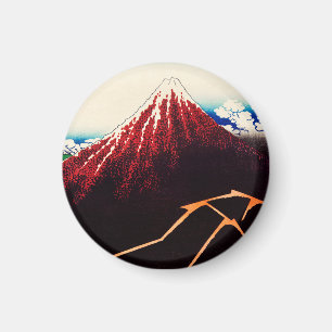 Imán Tormenta bajo la cima por Katsushika Hokusai