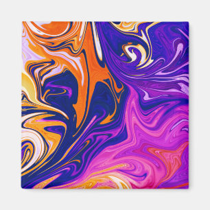Imán Tormenta de colores   Mejor pintura colorida abstr
