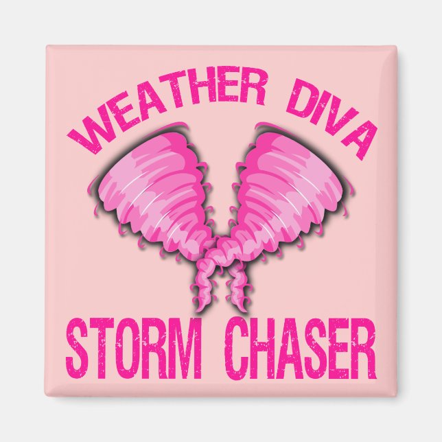 Imán Tormenta de diva meteorológica Chaser (Frente)