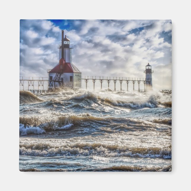 Imán Tormenta en el faro de St Joseph (Frente)