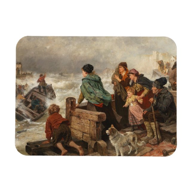 Imán Tormenta en la costa (por Rudolf Jordan) (Horizontal)