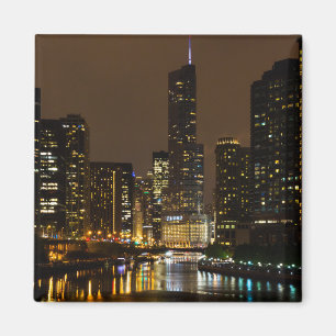 Imán Tormenta nocturna del río Chicago